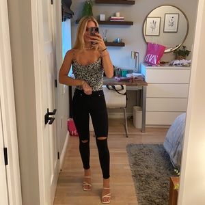 Silk Blue cowl neck top